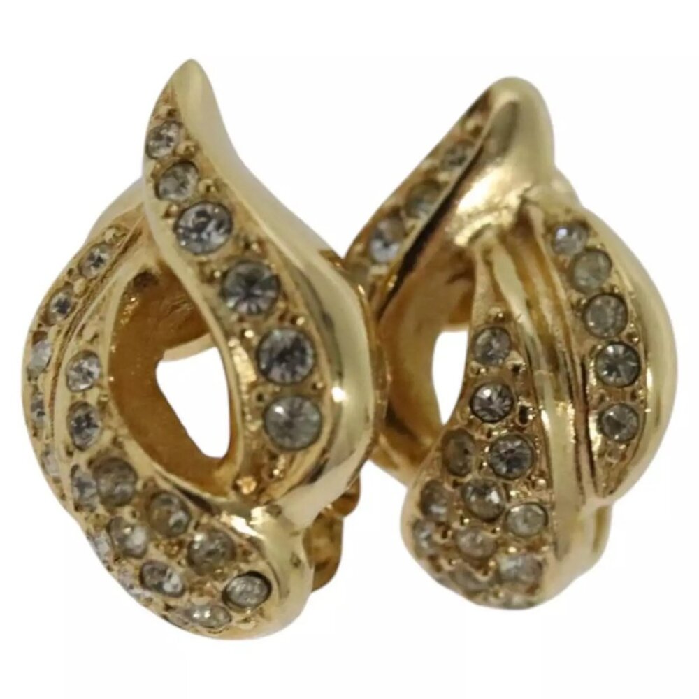 Christian Dior Earring metal Gold Auth